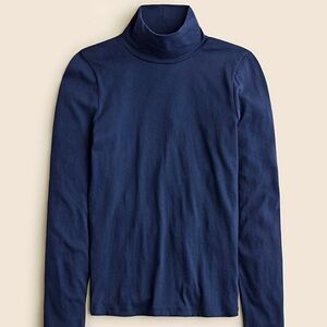 J. Crew Tissue Crepe Navy Turtleneck NWT Size M